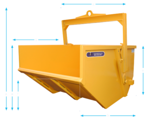 Self Dumping Bin Crane Attachment Below the Hook Lifting Equipment | Jcrane